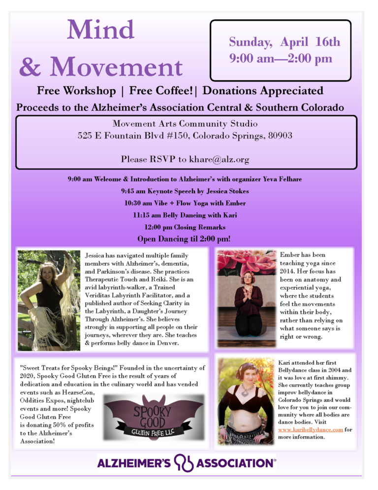 Mind and movement event flyer