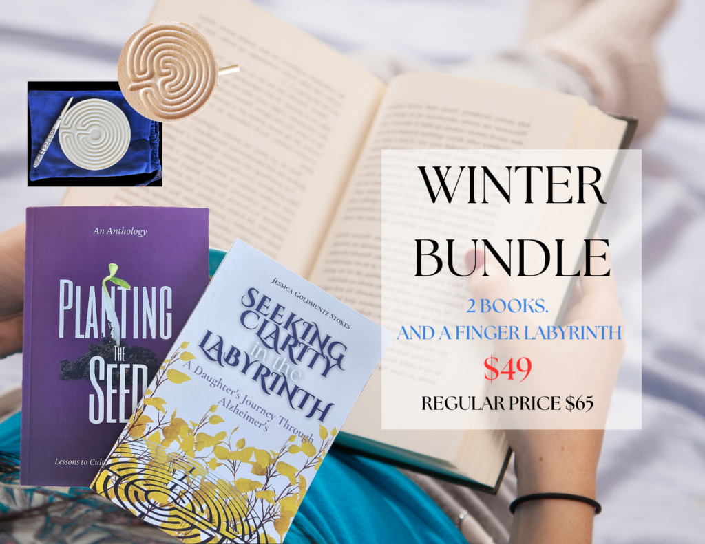 winter promotion two books and finger labyrinth for $49 sale